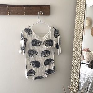 Anthropologie hedgehog shirt